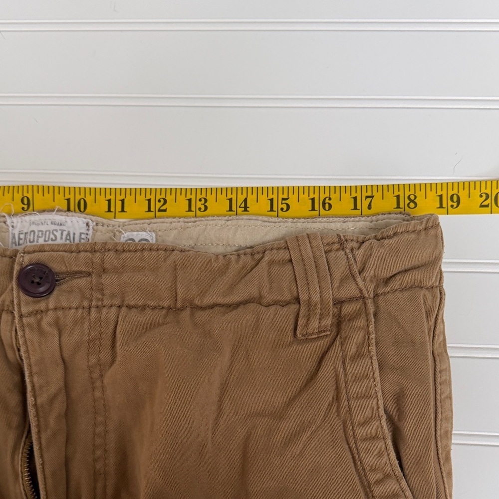 (077)Aeropostale Men's Cargo Shorts in Khaki Brown - Picture 7 of 8